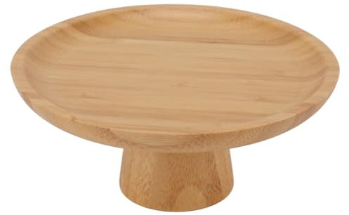 Jeanoko Grande Assiette de Fruits, Bois Massif, Plateau Rond à Gâteaux aux Fruits pour Fruits Secs, Fruits, Gâteaux, Essentiel pour la Maison, Beau et Exquis (Couleur de l'acier