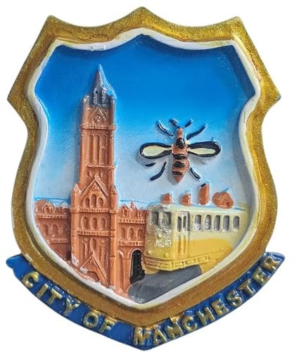 Manchester England UK Fridge Magnet Travel Souvenir Refrigerator Decoration Magnetic Sticker Hand Painted Craft Collection