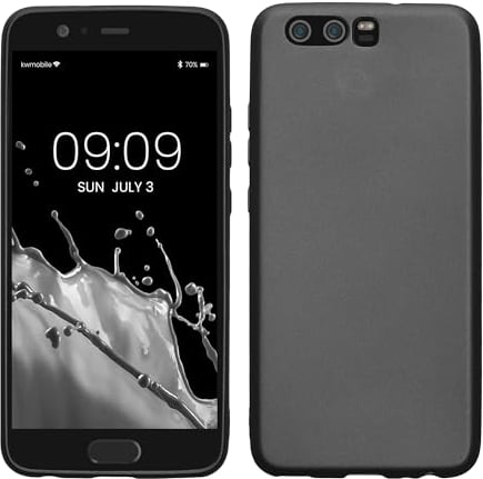 kwmobile Case kompatibel mit Huawei P10 Hülle - Schutzhülle aus Silikon metallisch schimmernd - Handyhülle Metallic Grau
