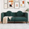 Willood Sofa mit Kissen 2-Sitzer Dunkelgrün Samt, Polstersofa Loungesofa Couch für Wohnzimmer, Designsofa Wohnzimmersofa Sitzmöbel, Modern