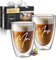 ElbFuchs® Doppelwandige Latte Macchiato Gläser | MR & MRS | 2x 350ml [IDEAL ALS HOCHZEITSGESCHENK] Thermogläser für Cappuccino | Kaffegläser | Teegläser