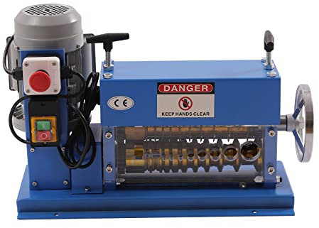 Electric Wire Stripping Machine 370W Automatic Electric Scrap Wire Stripper Machine 1.5mm-38mm Portable Electric Cable Stripping Machine Copper Recycle 11 Channels 10 Blades 220V