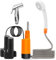 WODHMIEY Douche de camping électrique, autonomie de 80 minutes, indicateur d'état de batterie, douche d'extérieur portable pour camping, camping-car, lavage de voiture, arrosage du jardin, batteries