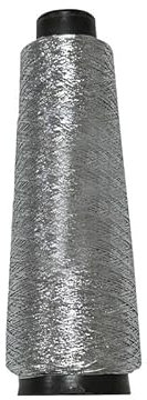 1 rotolo di filato metallico glitterato da 0,8 mm di larghezza, per uncinetto, filo di poliestere color argento scintillante, per lavori a maglia, tessitura, realizzazione di borse fai da te