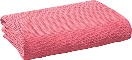 Erwin Müller Sommerdecke, Baumwolldecke rosé Größe 150x200 cm - luftig-leicht, weiche Qualität, sehr angenehm - 100% Baumwolle