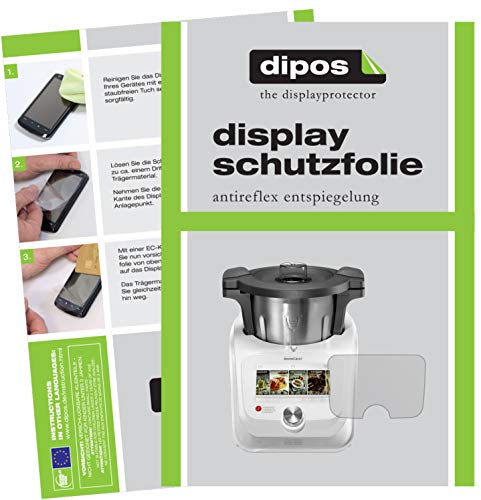 dipos I 2X Protector de Pantalla Mate Compatible con SilverCrest Monsieur Cuisine Connect pelicula Protectora