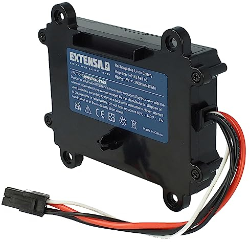 EXTENSILO batteria compatibile con Bosch Indego S 500, XS 300 tagliaerba, robot tagliaerba (2500mAh, 18V, Li-Ion)