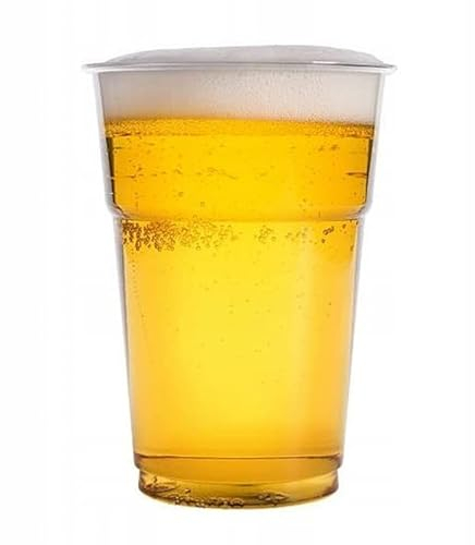 rg-vertrieb Bierbecher Partybecher Trinkbecher Mehrweg 0,3L Ausschankbecher 300ml Plastikbecher klar (100 Stück)