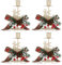 Romadedi Porta Candele Centrotavola Natalizio - Set di 4 Bianco Portacandele Cervo Candelieri Vintage Natale Tavolo Decorazioni per Natalizie Regalo Avvento Casa Soggiorno Camera Shabby Chic