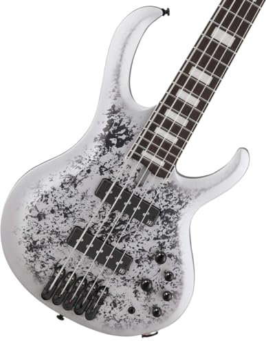 Ibanez BTB25TH5 Silver Blizzard Matte 5-String Electric Bass Guitar