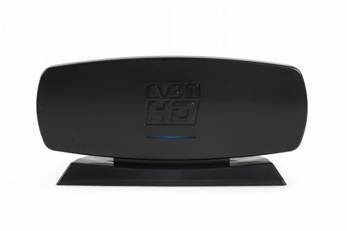 AX INTERNA DVB-T2 HD Zimmerantenne - Aktiv mit Verstärker 10-25 dB max - incl. Anschlußkabel und externem Netzteil - DVB-T/DVB-T2 Fernsehantenne