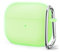 Oakxco für Airpods 3 Hülle Silikon Bunt Matt Glatt Dünn Weich Gummi Airpods 3 Generation Case, Mädchen Einfarbig Hart Plastik Slim TPU Aesthetic Silikonhülle mit Karabiner, Glow in Dark Green