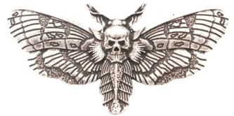 Ro Rox Todesmotte Anstecknadel Totenkopf Anstecker Gotische Gruseliges Omen