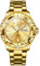 OLEVS Gold Uhr Herren Klassisches Luxus Großes Zifferblatt Analoguhr Gold Edelstahlband Wasserdicht Quarz Herren Armbanduhr Leuchtend Business Kleid Uhr Männer mit Datum
