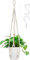 FonVan Macramé Pot Suspendu, Macramé Plante Suspension, Macramé Support Pots pour Fleur, Coton Suspension Plantes pour Décoration Jardin Intérieur, ave 1*S Crochets et Crochets à vis, 89cm