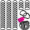 TXXATX 50 Stück D Ring Innendurchmesser 25mm Metall D Ringe Halbrunder D-Ring Geschlossen D-Ringe Schnalle Schwarz für Handtaschen Karabiner Riemen Rucksäcke Gürtelschnallen Gurte DIY