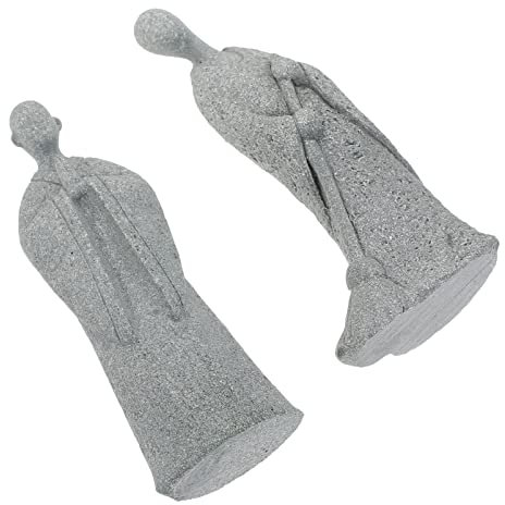 BESPORTBLE 2stücke Kreative Garten Deko Mönche Landschaft Szene Sandsteinornament Für Park Und Garten Verschönung