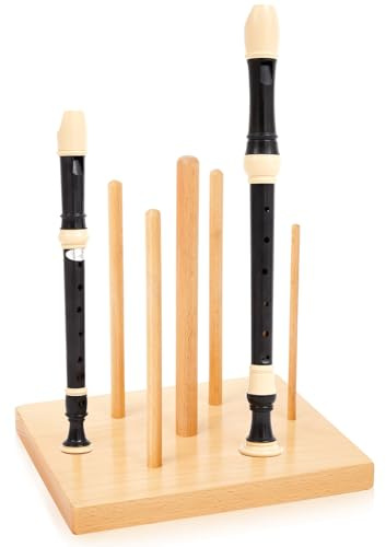 Kathfly Recorder Stand Wooden 7pc Multi-size Recorder Stand