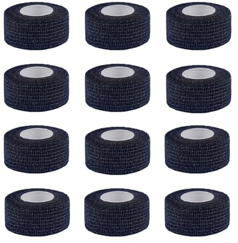 Selbstklebender Verband,12 Stück Schmale Haftbandage,2.5x4.5cm,Fingerpflaster,Klebeverband Selbstklebend,Selbsthaftende Bandage,Elastische Binde passt sich Fingergrößen an,Finger-& Zehenschutz