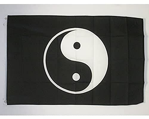 Drapeau Yin et Yang 90x60cm - Drapeau chinois - Chine 60 x 90 cm - Drapeaux - AZ FLAG