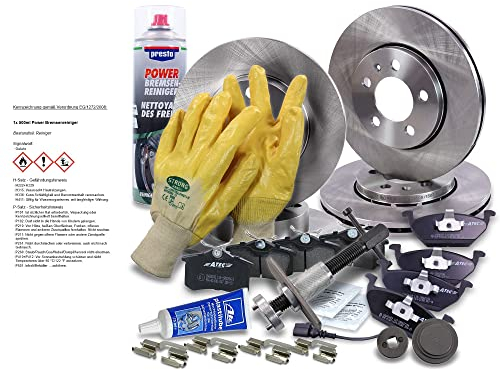 BESTPRICE Bremsenset inkl. Bremsscheiben vorne Ø 256 mm + hinten Ø 230 mm + Bremsbeläge vorne und hinten