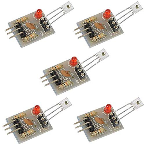 iHaospace 5V Laser Receiver Sensor detector Module Relay Switch for Arduino Lasersensormodul (Pack of 5)