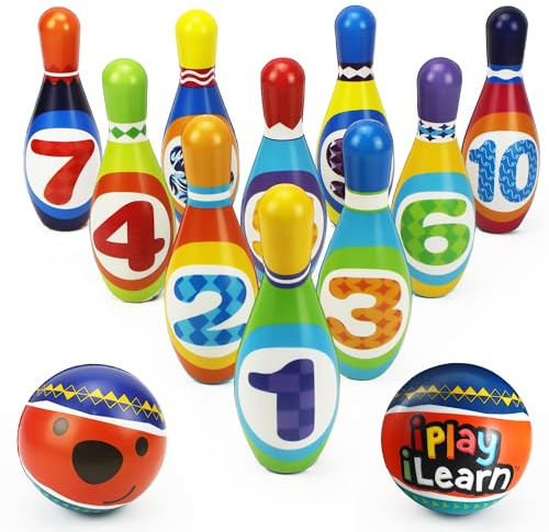 iPlay, iLearn Kids Bowling Ball Toys Set, Toddler Indoor Outdoor Play Games