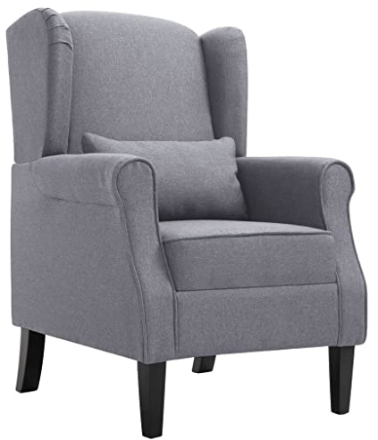vidaXL Sessel Relaxsessel Armsessel Polstersessel Loungesessel Ruhesessel Fernsehsessel Ohrensessel Sofastuhl Relaxstuhl Stuhl Esszimmer Dunkelgrau Stoff