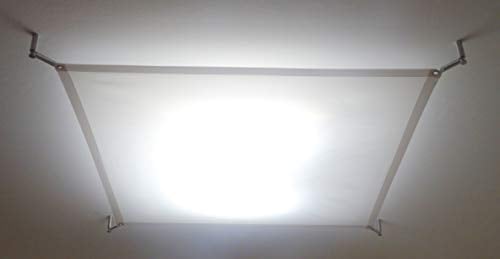 SCREENBASE TEXTILES LED LICHTSEGEL 12 W LED STUDIO PANEL DECKENLAMPE, TEXTILE LIGHT PANEL inkl. Hardwareset (Grösse 140/140 cm)