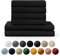 Blumtal Premium Frottier Handtücher Set 4 teilig 100% Baumwolle - Oeko-TEX zertifiziertes Badetuch 2X (70x140 cm) + Towel 4X (50x100 cm) - saugstarkes Frottiertücher Set - Handtücher Schwarz