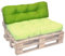 bananair - Palettenkissen Outdoor 120 x 40 cm Bequem - Robuster, UV-beständiger & Wasserabweisender Stoff - Ideal für Europaletten, Palettenmöbel, Palettensofa (Rückenkissen, 120 x 40 cm, ​​Grün)