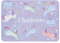 Paper Themes Personalised Placemat for Kids (Unicorns Lilac)