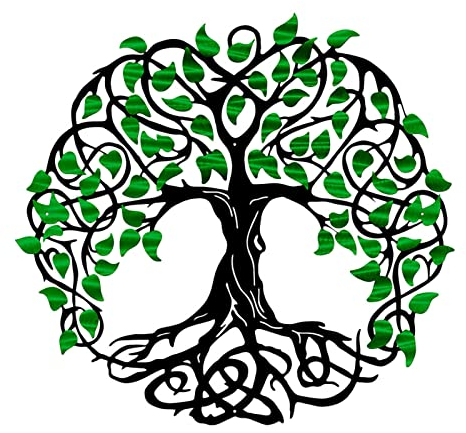 Luckxing Wandskulpturen Eisen Wanddeko Lebensbaum Baum Groß Weltenbaum Wandbild Innen Außen Garten Geschenk Idee Wandschmuck Wand Deko Für Balkon Terrasse Veranda Schlafzimmer Wohnzimmer Garten Büro