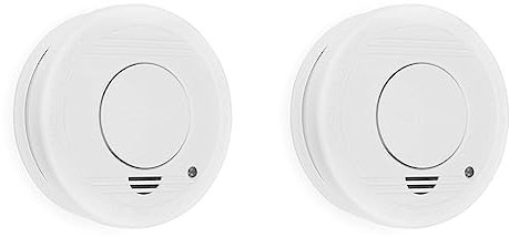 Smartwares RM250 10.044.62 Detector de Humo, batería incluida, botón de Prueba, 85 dB (Paquete de 2)