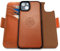 Dreem Fibonacci kompatibel mit iPhone 15 Brieftaschen-Etui / 2-in-1 stoßfestes Etui und abnehmbares Folio aus veganem Leder, MagSafe-kompatibel, RFID-Schutz [Karamell]
