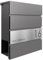 Briefkasten Manufaktur Design Briefkasten Kant Edition mit Zeitungsfach - Elegance 1 individuell mit Ihrem Namen & Hausnummer (DB 703 eisenglimmer)
