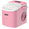 Eiswürfelmaschine 9 Würfel in 6 Minuten, 12 KG pro Tag, ideal für Haus, Küche, Camping, RV (Rosa)