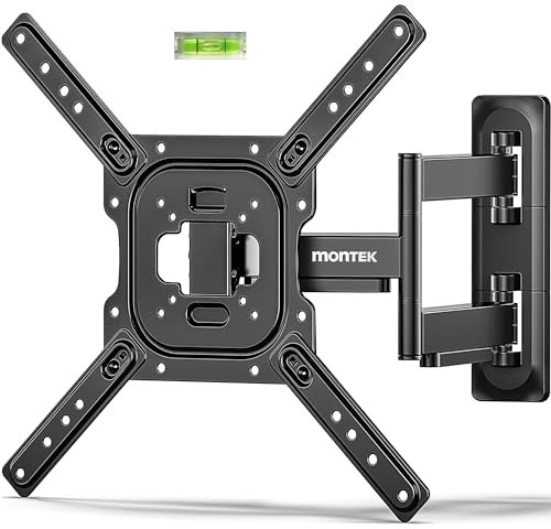monTEK Full Motion TV Mount for Most 23-65 Inch TVs, Wall Mount TV Bracket with Articulating Arm, Extension, Tilt, Swivel, Leveling, Max VESA 400x400mm, up to 77lbs