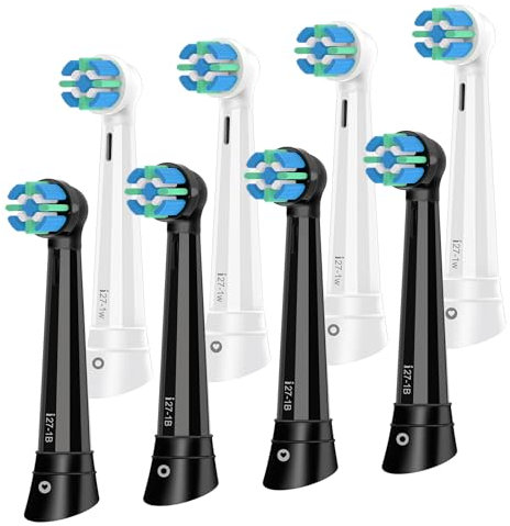 8 Stück Ersatz-Zahnbürstenköpfe kompatibel mit Braun Oral B iO, Bürstenköpfe kompatibel mit Oral B iO 3/4/5/6/7/8/9/10 Serie elektrischen Zahnbürsten