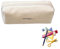 Federmäppchen Aesthetic,Cord-Stoff Mäppchen Beige Pencil Case Clean Girl Federtasche Schlamppermäppchen Erwachsene Mädchen Teenager Etui Stifte Klein Federmappe Stiftemäppchen für Schule (beige)
