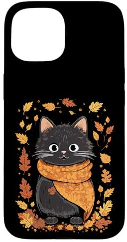 iPhone 15 Autumn Winter Cat for Women, Men, and Kids Case