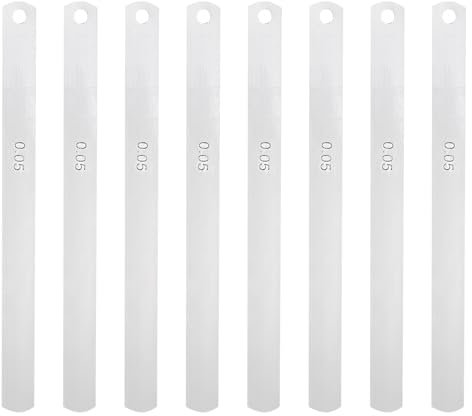 QUARKZMAN 8 Lame Metriche Acciaio per Calibri, Spessore 0.05mm Calibro Riempimento, Valvole Spostate, Calibro per Chitarra Strumento Misurazione, per Misurazione Spessore Larghezza Fuga