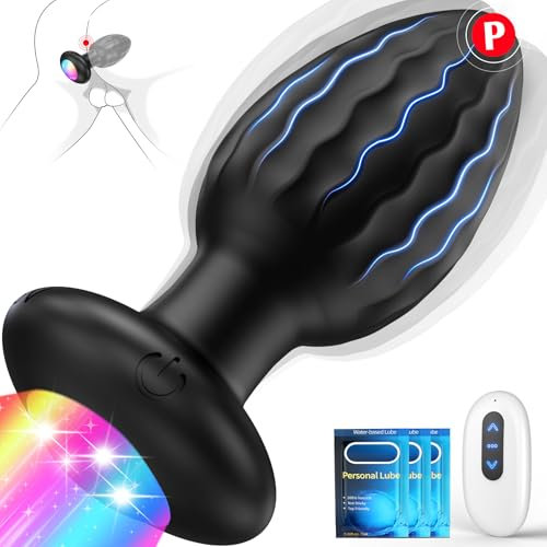 Analplug# für Männer Anal Vibrator, Plug für Den Mann Analvibratoren mit LED, Prostata Stimulation Männer Anal Plug Vibration Sex Spielzeug für Die Männer, Analplugs Frauen Sex Toys Solo