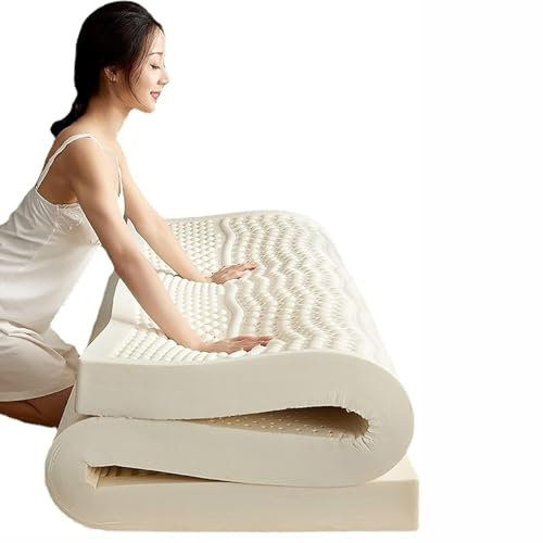 Hypoallergen Naturlatex-Matratze 100×150cm(39×59inch), 100% Natur Latex-Matratze Gleichmäßige Wärmeableitung, Ergonomische à 7 Zones Latexmatratze,3in