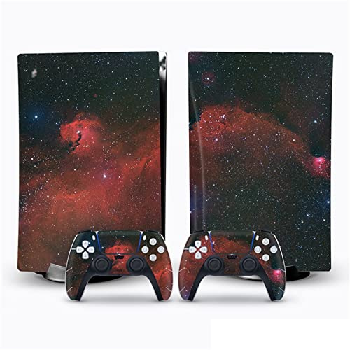 Kein Schäumen Blasenfrei Aufkleber Skin Für PS 5 Disk Edition Konsole Und 2 Controller Vinyl Cover Skins Wraps Für PS5 Disc Version 48556