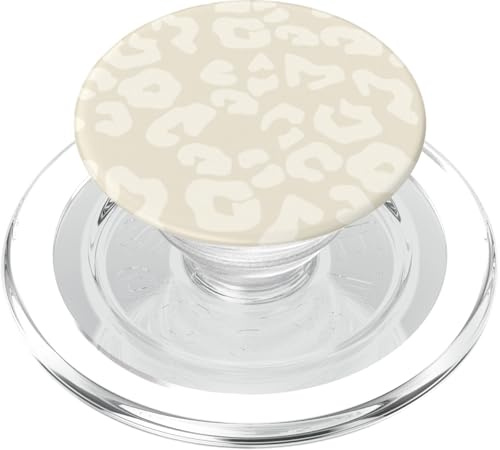 Leopardenmuster, Creme/Weiß PopSockets PopGrip für MagSafe