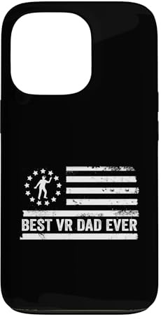 Hülle für iPhone 13 Pro Virtual-Reality-VR-Headset, US-amerikanische Flagge, patriotisches Retro-Design