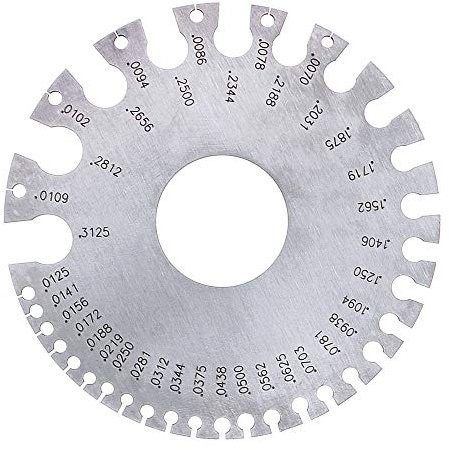 ChgImposs Round Wire Gauge, Stainless Steel Wire Thickness Measurer Tester Ruler Diameter Tool - Metric/Imperial