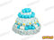 SEFARO Torta di Marshmallow da 580 Grammi Colore Celeste