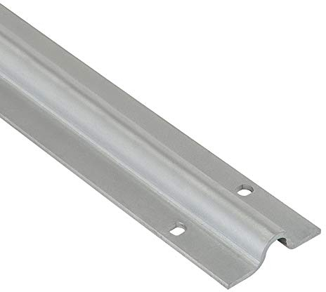 ATTAS Binario di scorrimento | 200 cm in acciaio inox V2A | per cancelli scorrevoli a pavimento | Portata 450 kg | scanalatura rotonda | Ruote per cancelli scorrevoli | 2 metri